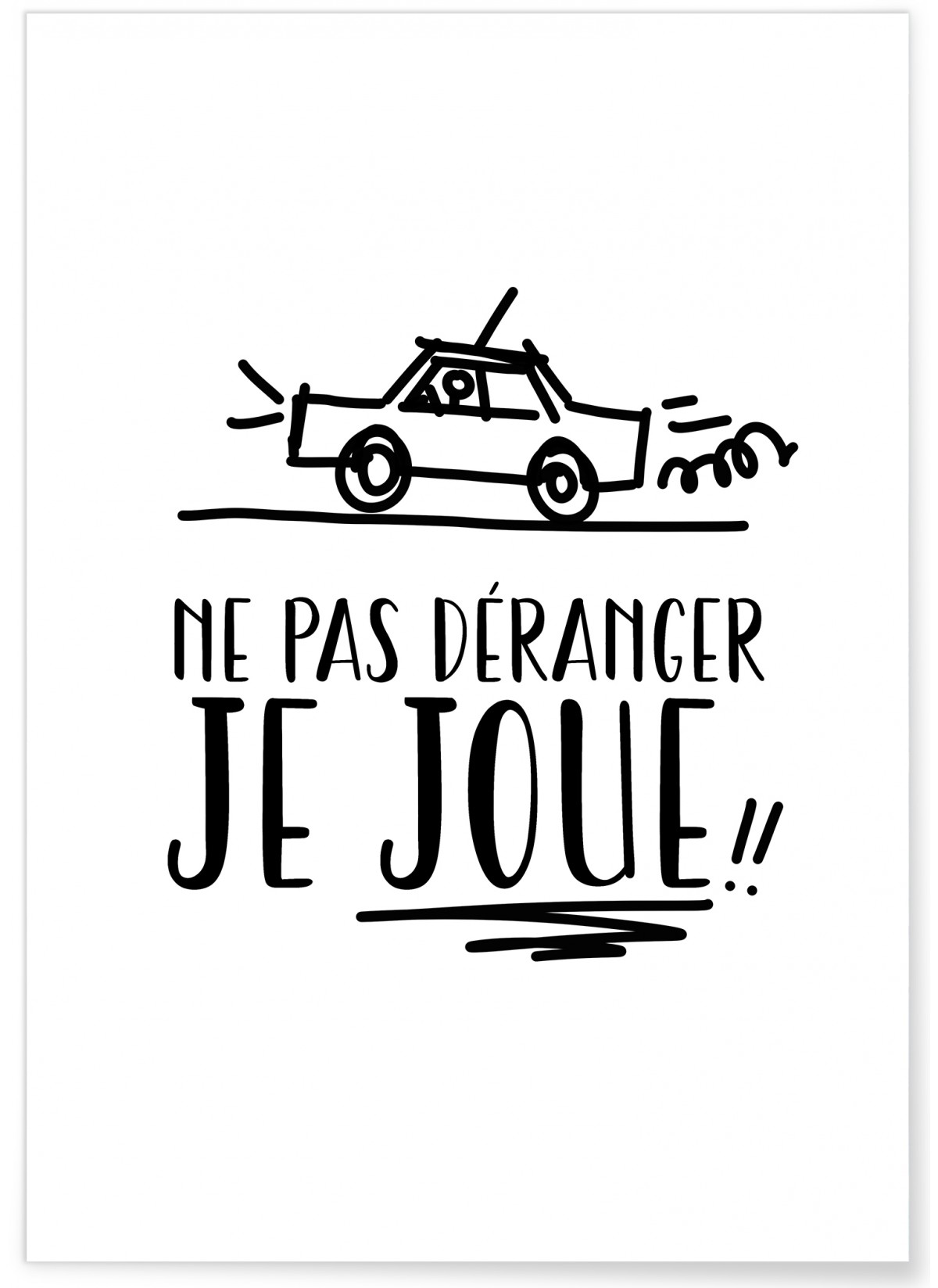Poster 'Ne pas déranger, je joue 2', L'AFFICHERIE