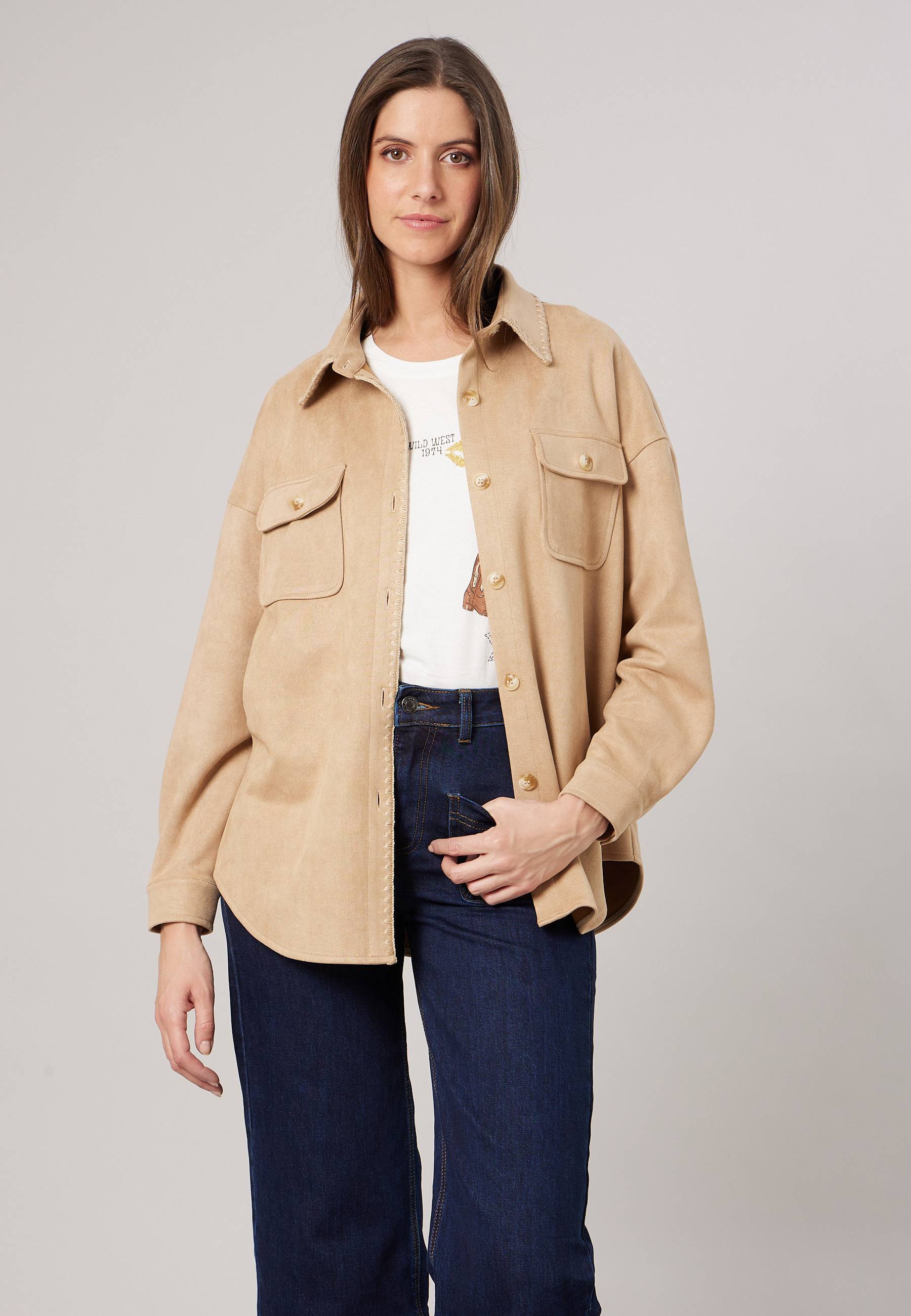 Surchemise femme en suédine JOHANNE, DEELUXE