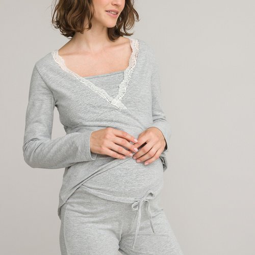 Pyjama de grossesse et allaitement gris La Redoute Collections