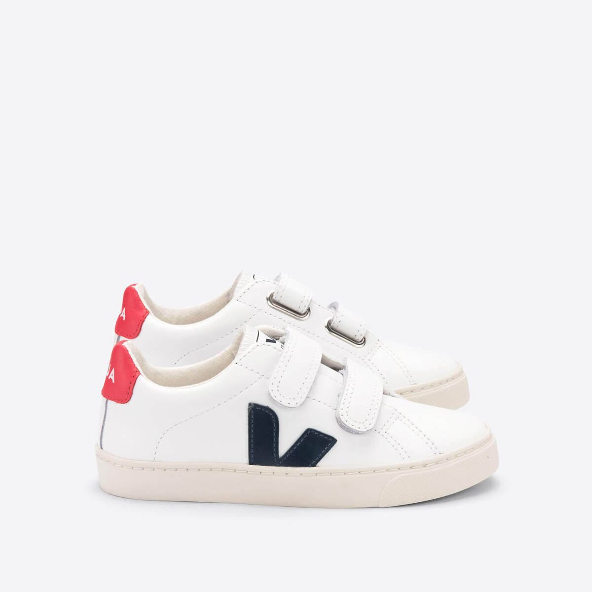 Kids Esplar Leather Trainers with Touch ’n Close Fastening