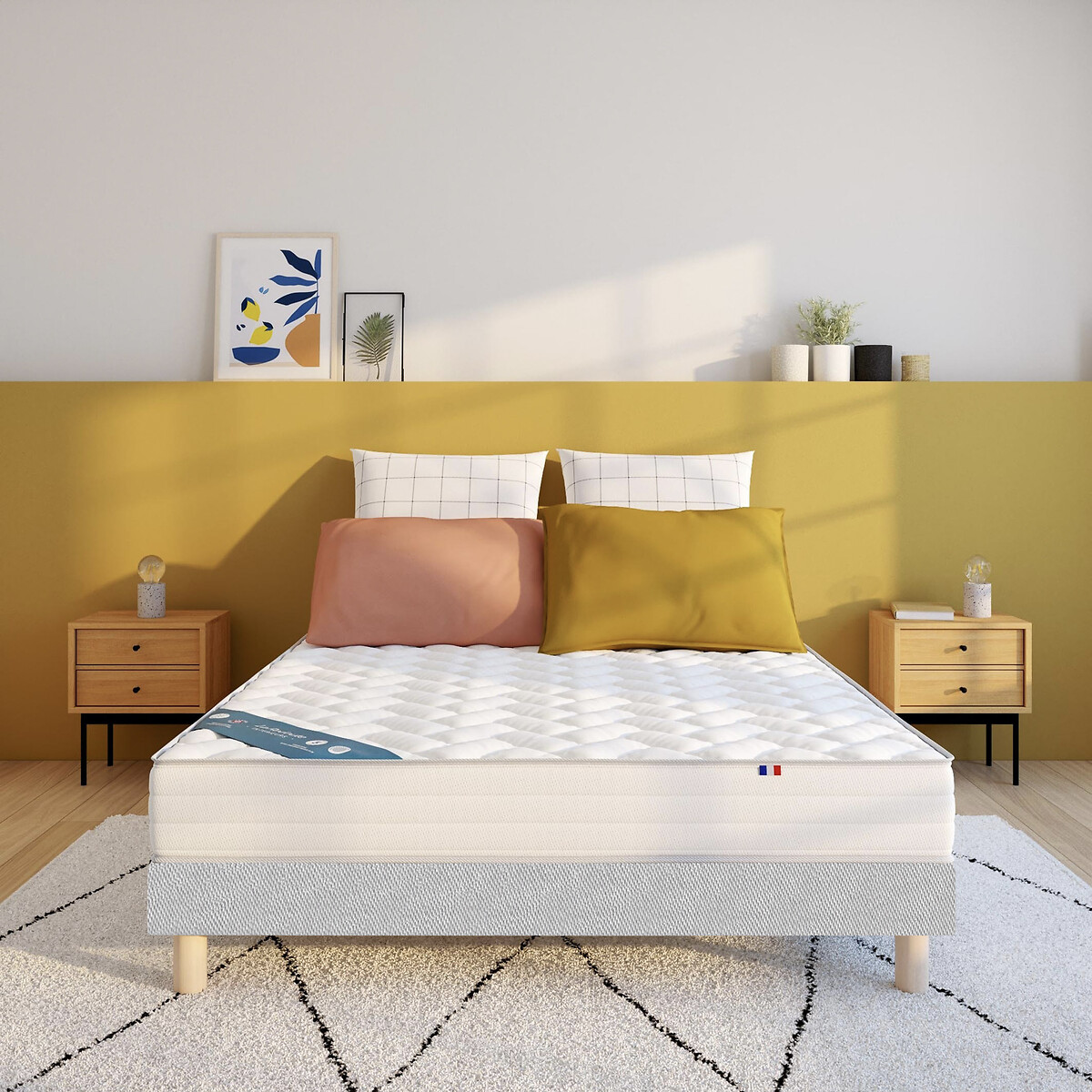 Ensemble matelas 406 ressorts ferme + sommier