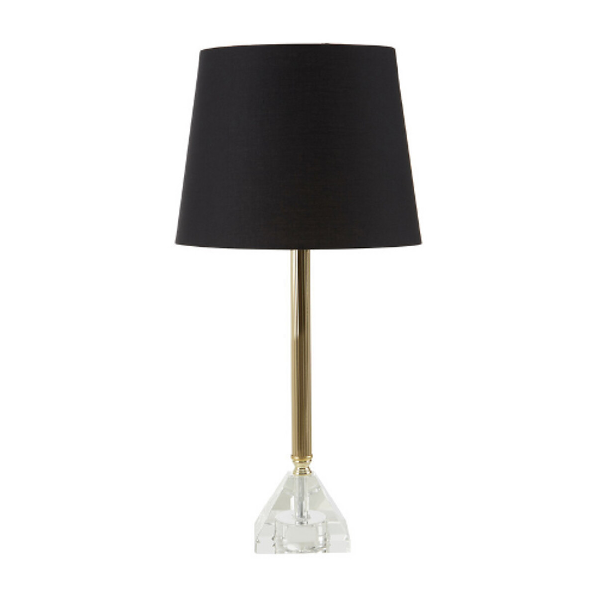 Gold With Crystal Base And Black Shade Table Lamp So Home La Redoute Black Shade Table Lamp Gold, Table Lamp Black Shade Gold Base