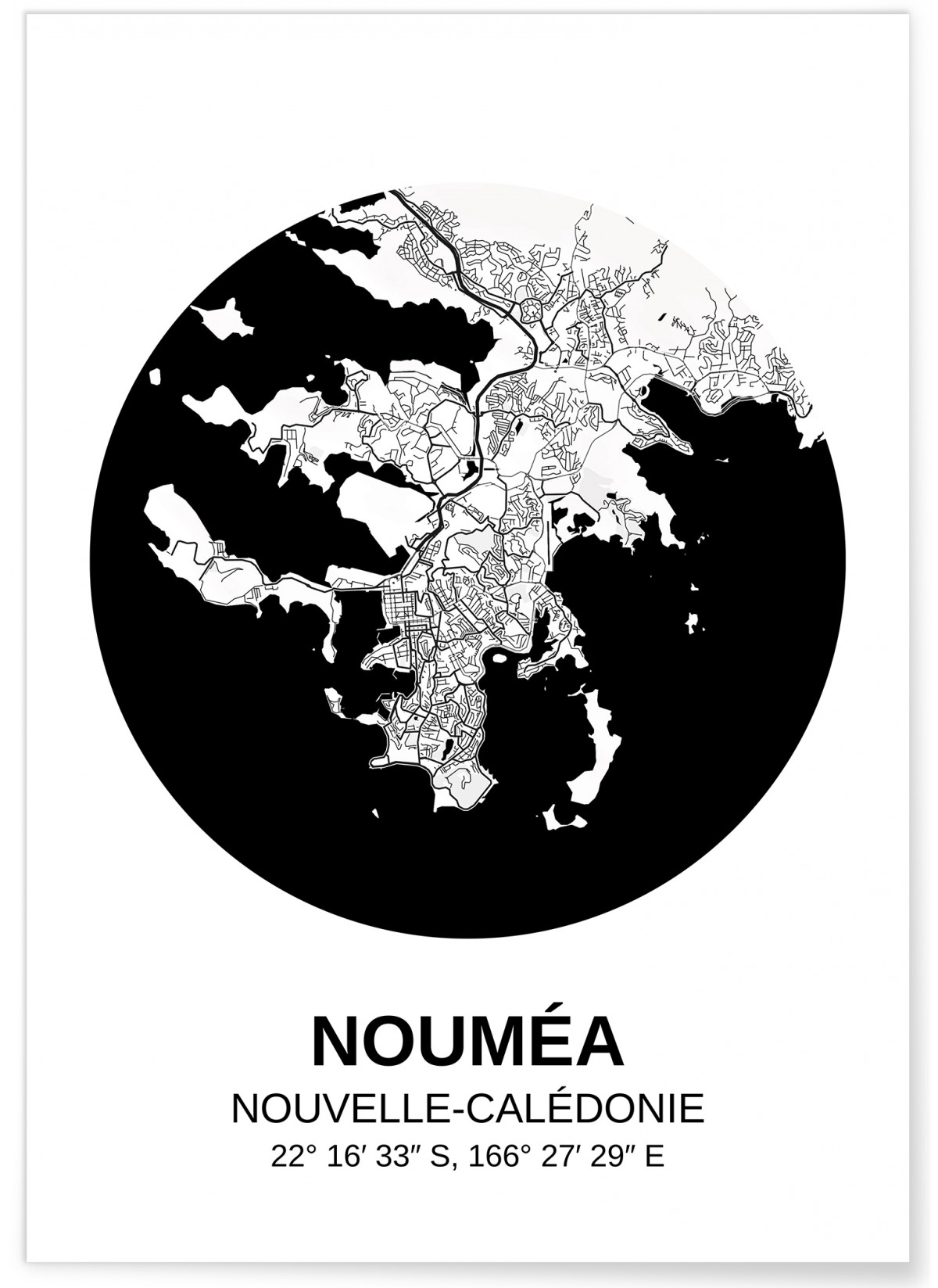 Affiche Carte Nouméa, L'AFFICHERIE