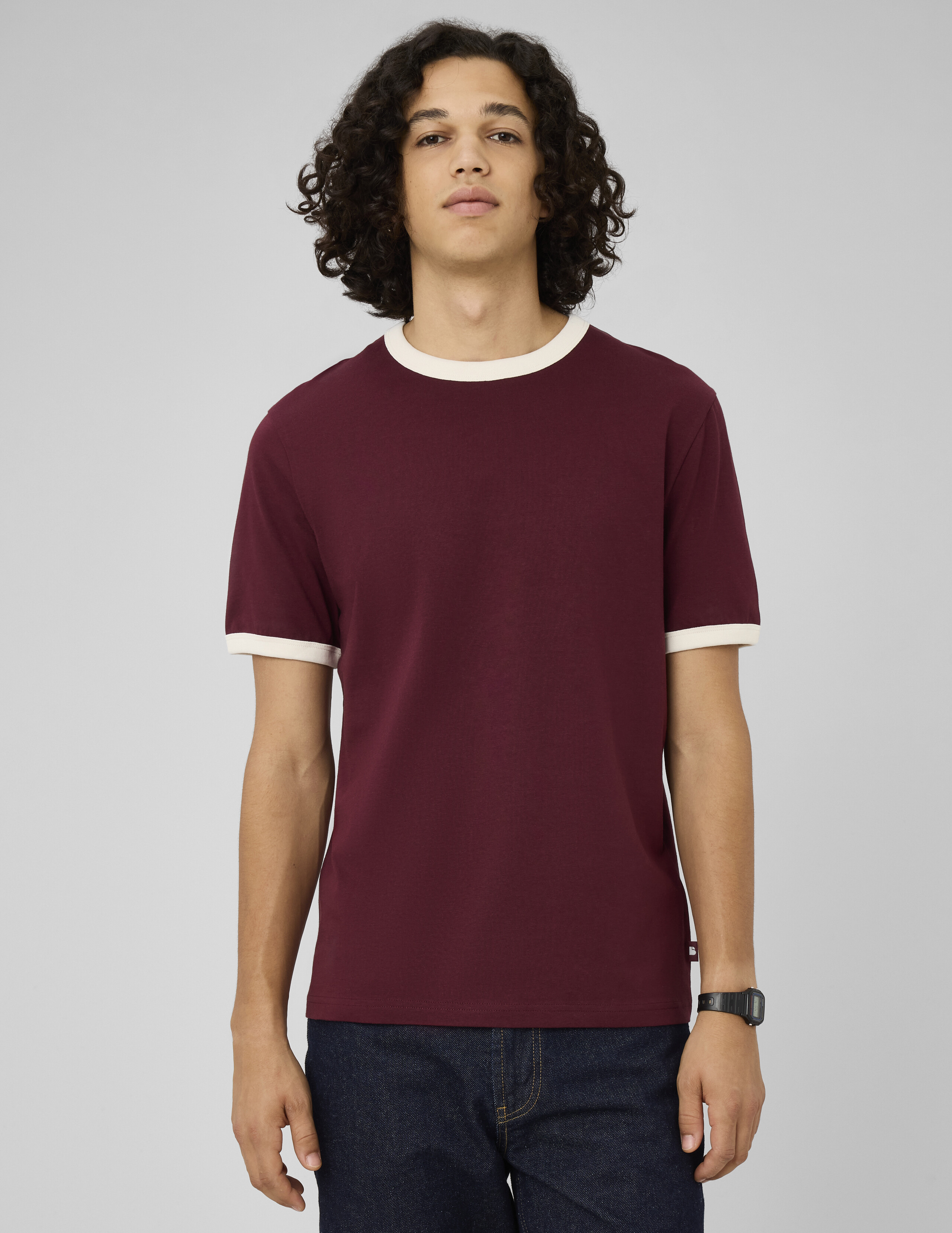 T-shirt bords contrastés, BZB