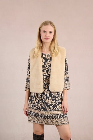 Gilet Sans Manches Femme Molly Bracken - Modèle T1932ADH, Couleur Ecru
