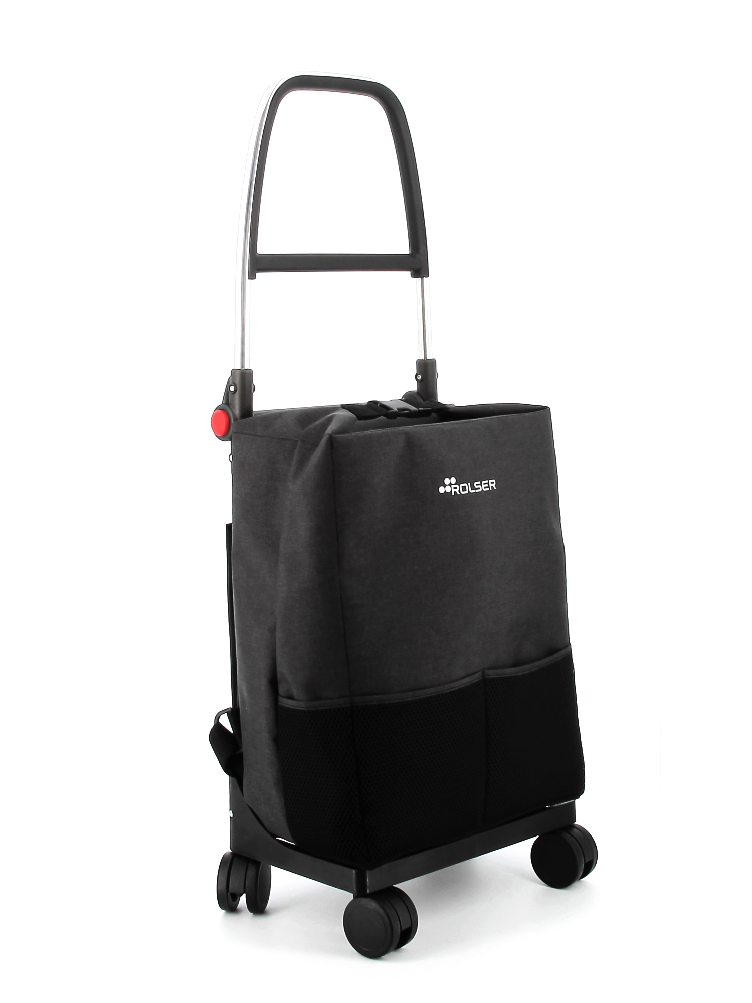 ONE T SHOP - Chariot de course - Pliable - Noir, ROLSER
