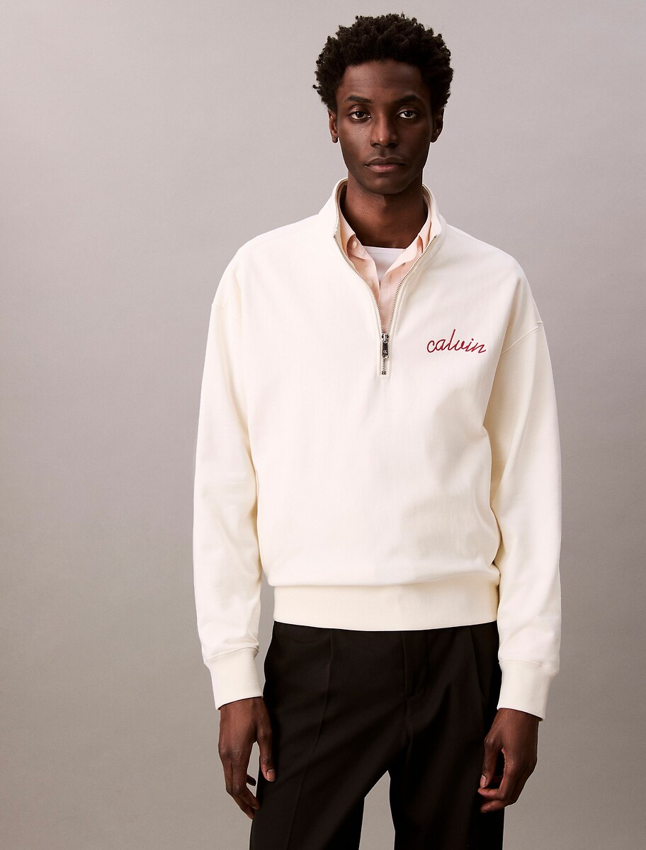 Sweat col montant demi zippé, CALVIN KLEIN JEANS