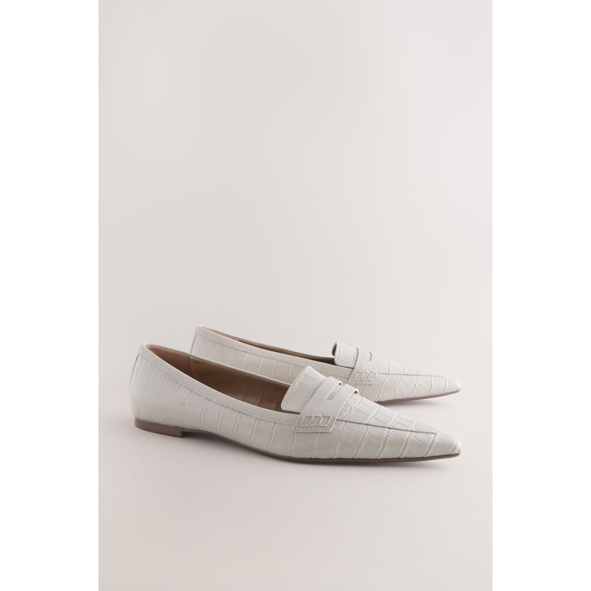 Mocassins pointus en cuir, NEXT