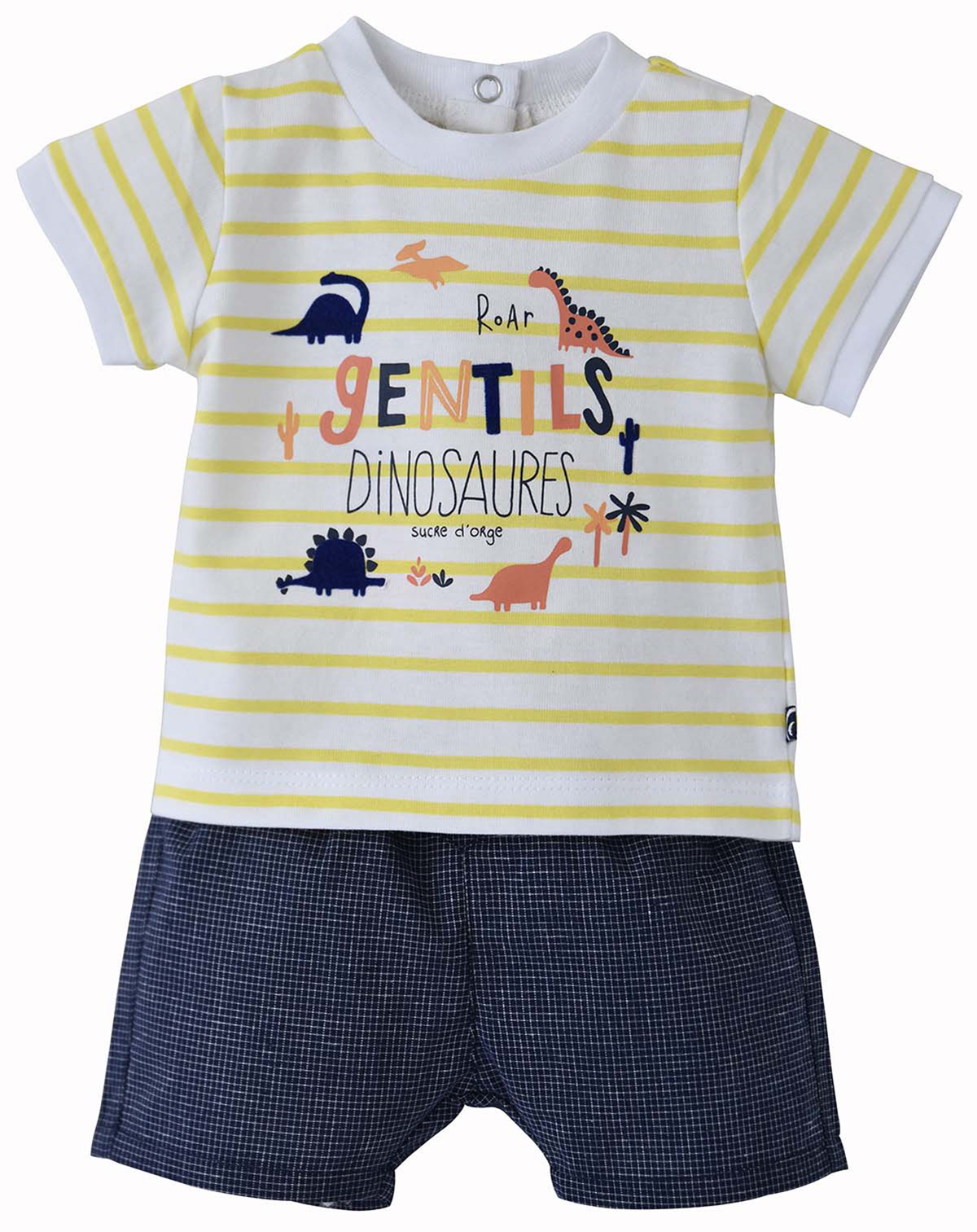 Tee-shirt et short court popcorn, SUCRE D'ORGE