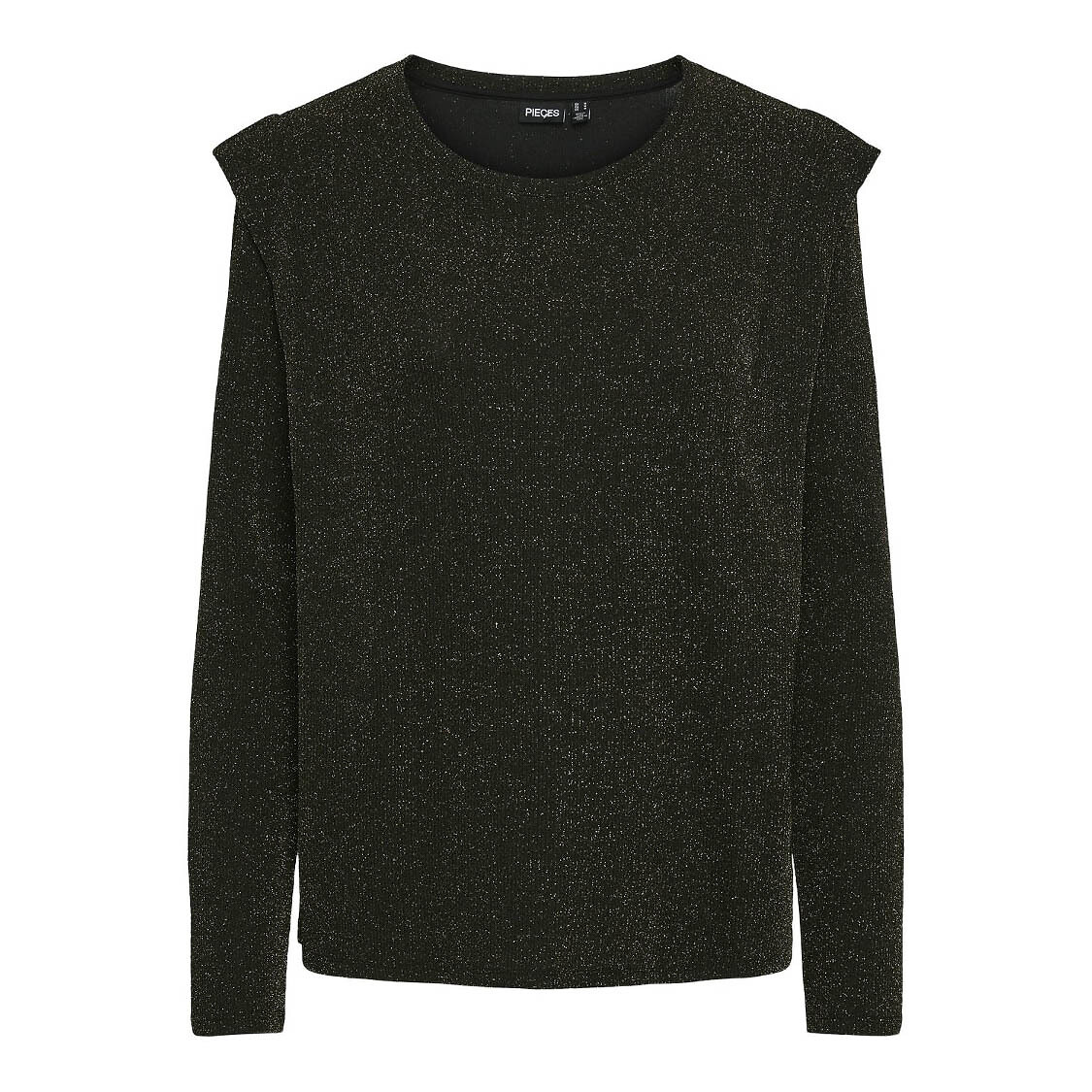 T-shirt maille brillante, col rond