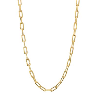 Gold Plated Sterling Silver Open Link Chain Necklace BEGINNINGS