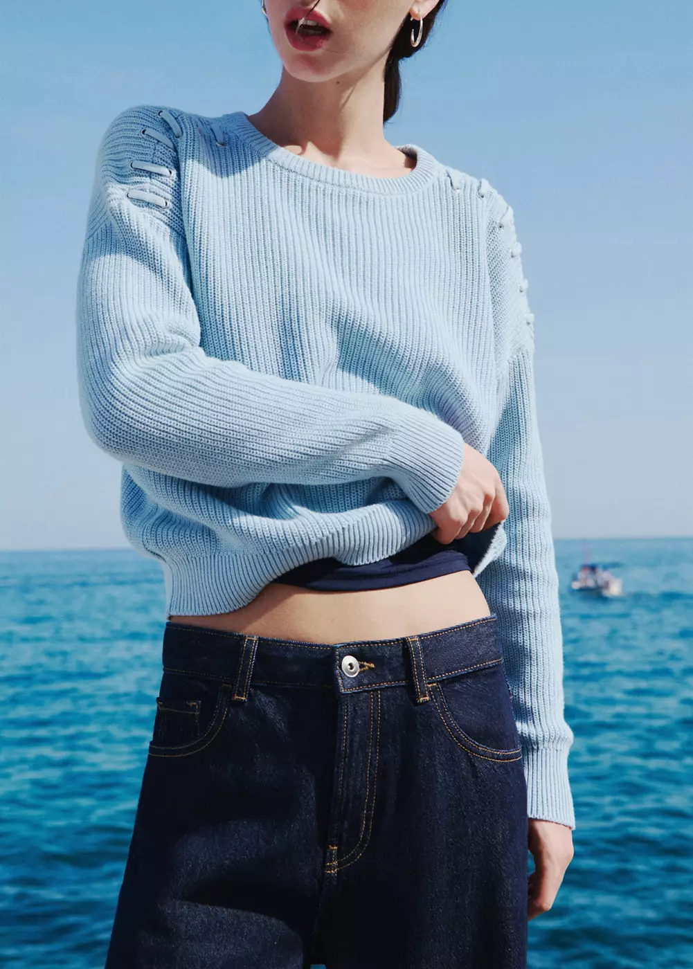 Pull-over 100 % coton maille, MANGO TEEN