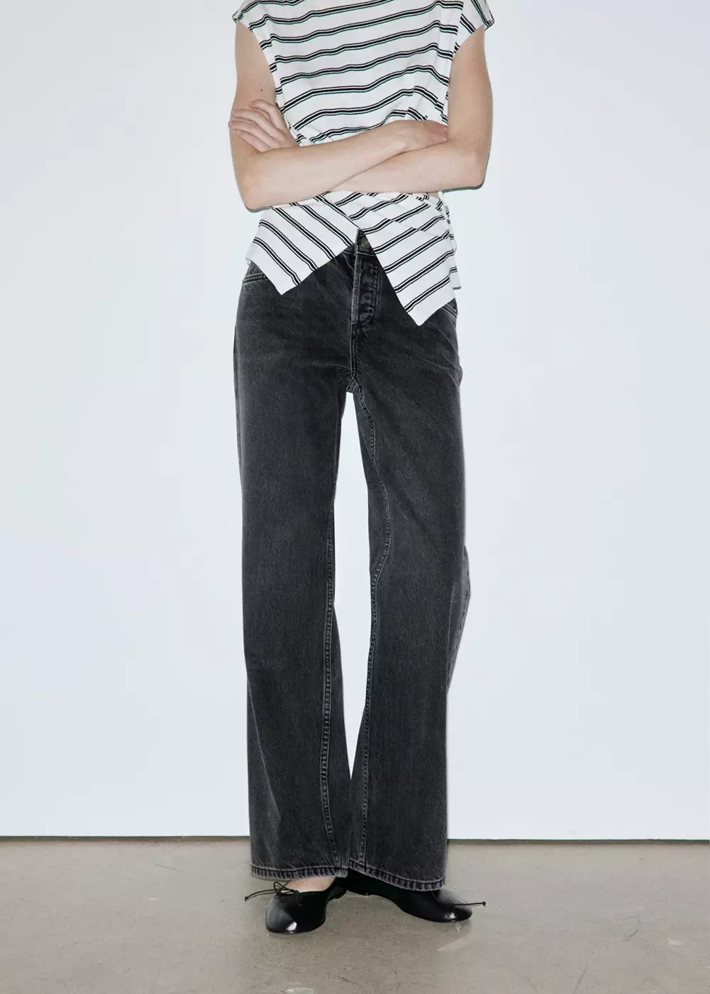 Jean droit taille basse, MANGO