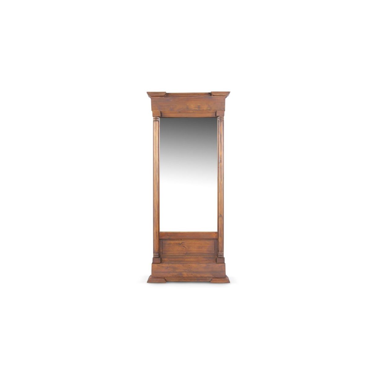 grand miroir ancien rectangulaire vertical bois 59x11x136cm