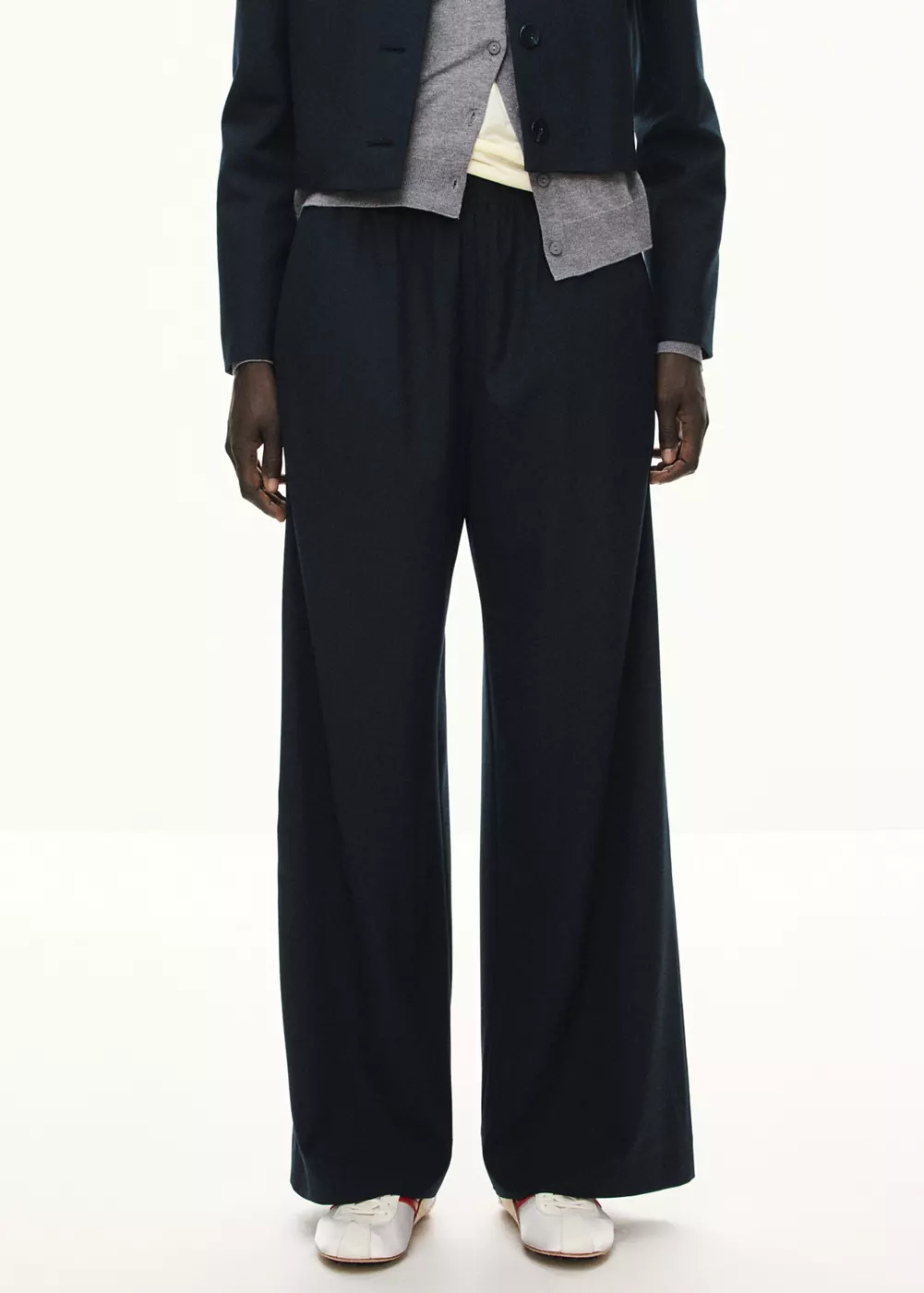 Pantalon de jogging wideleg, MANGO