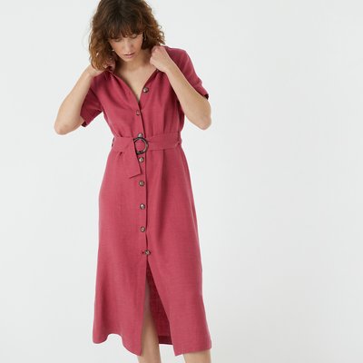 Robe-chemise Signature, mélange lyocell et lin LA REDOUTE COLLECTIONS