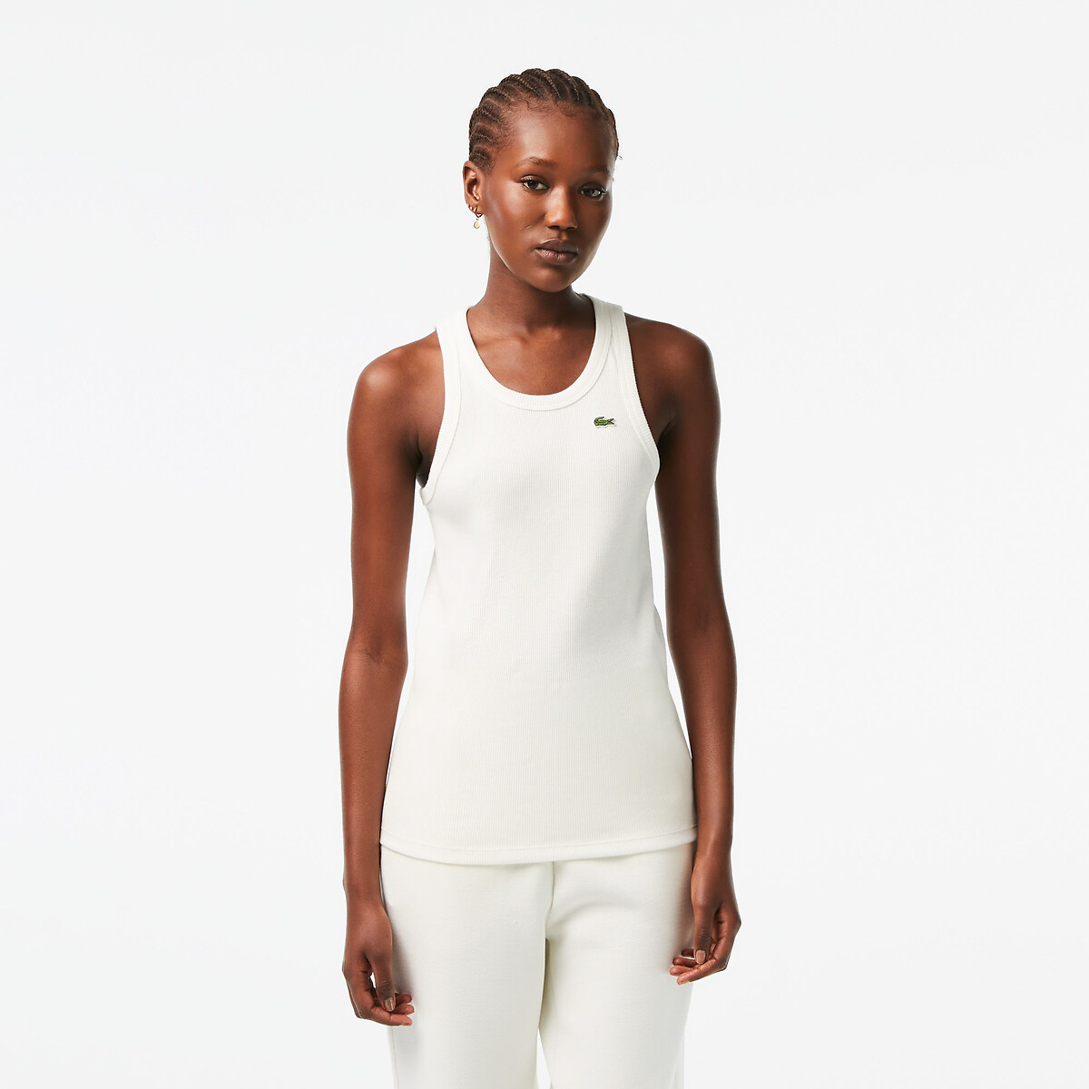 Image of Ribbed Cotton Vest Top