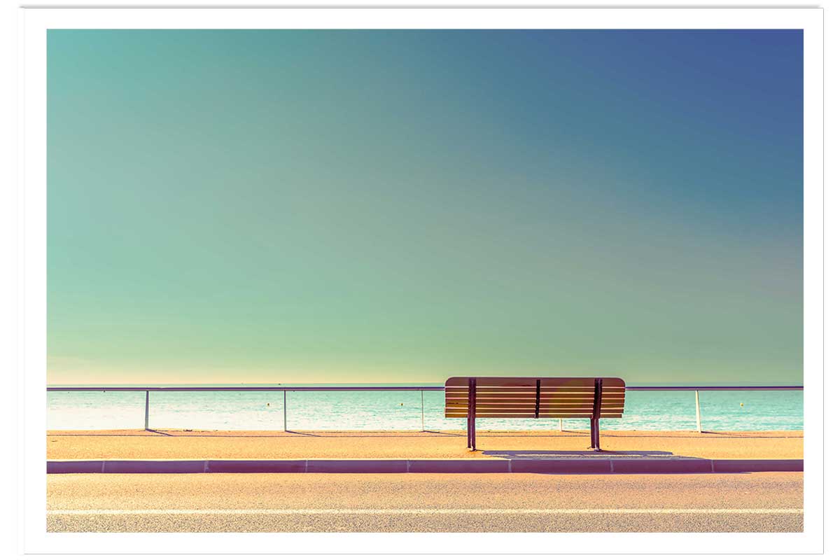 Affiche paysage pause balnéaire, HEXOA