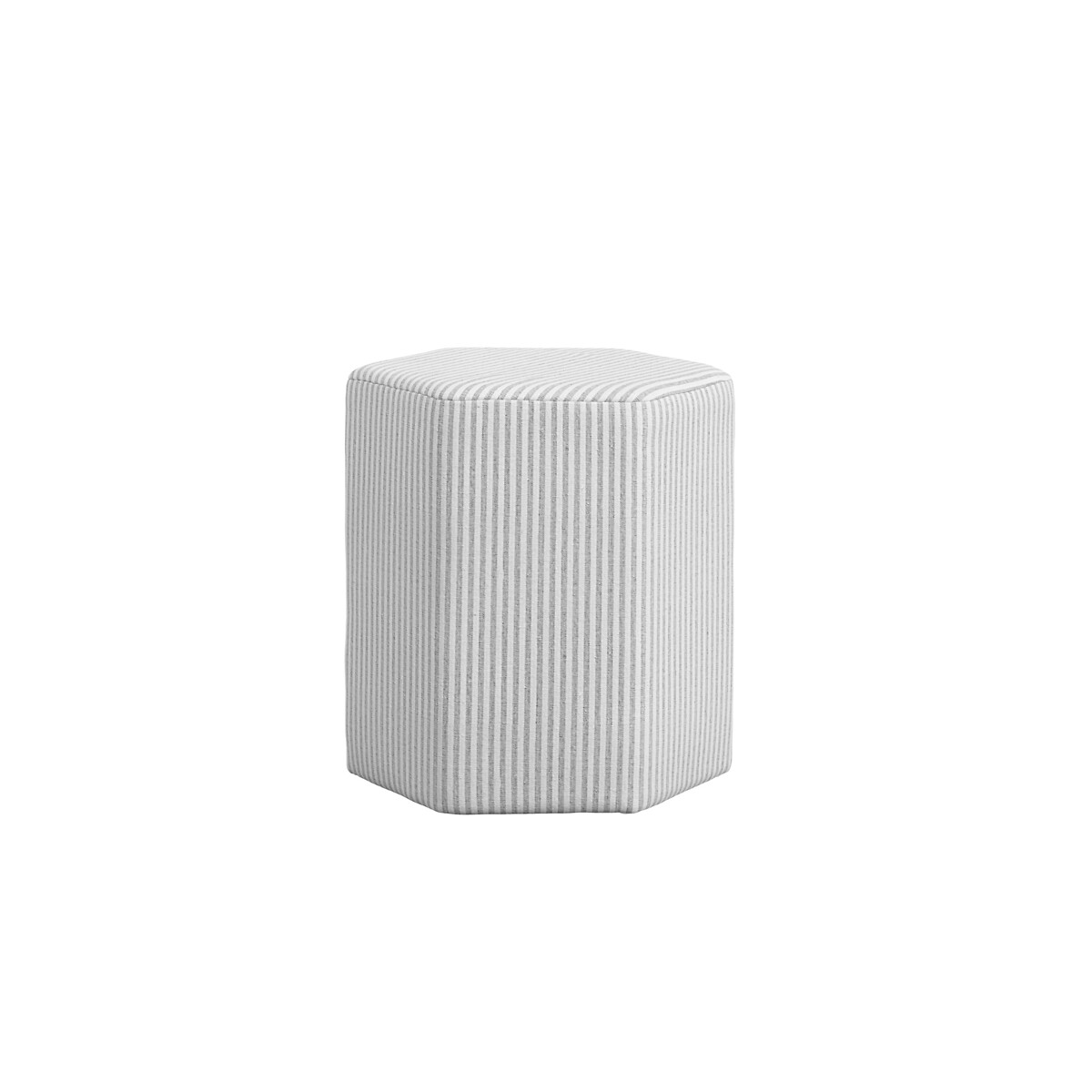 Delphine Coastal Scandi Cotton Striped Stool, SO'HOME
