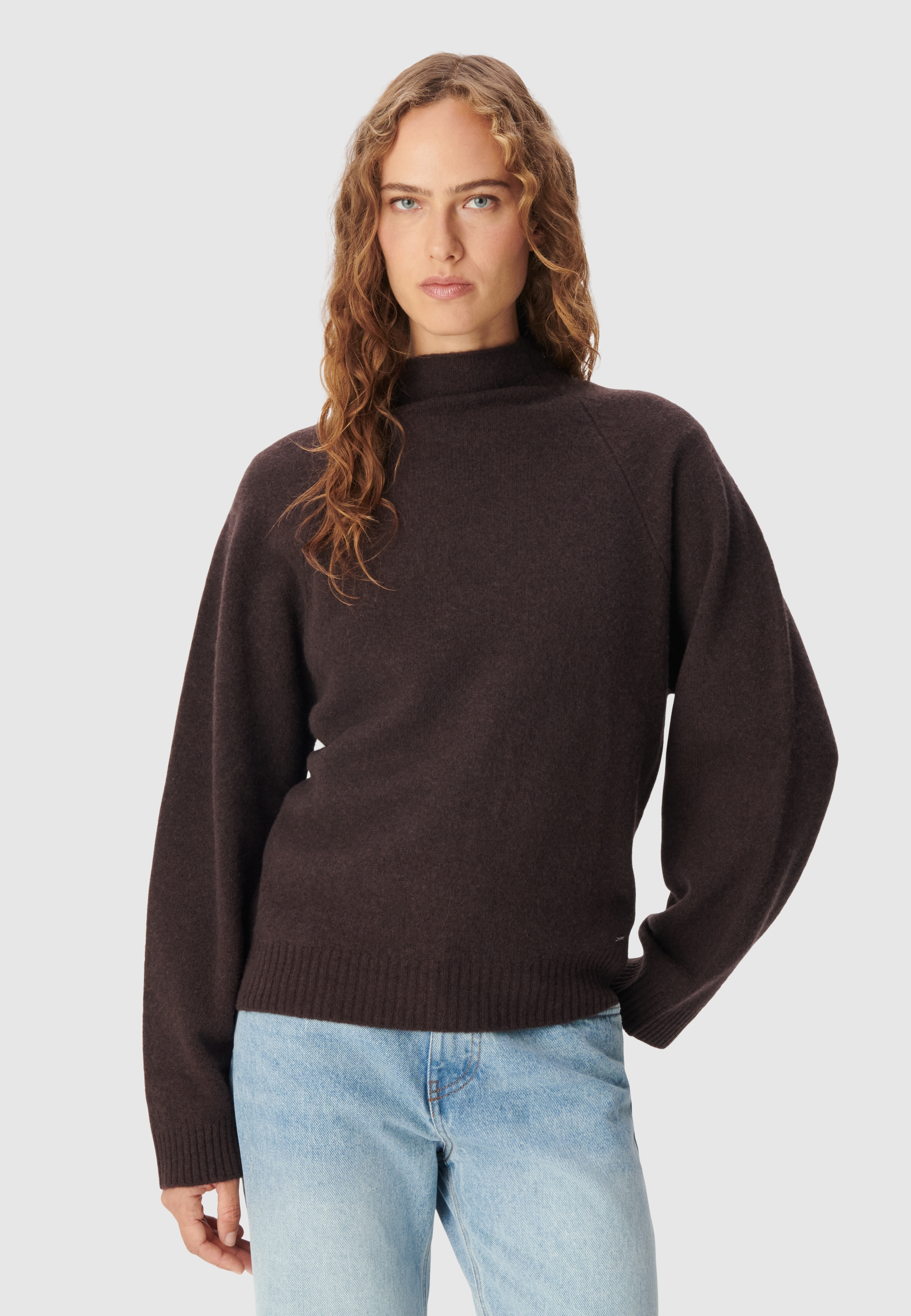 Pull tricot 100% laine col cheminée, IKKS