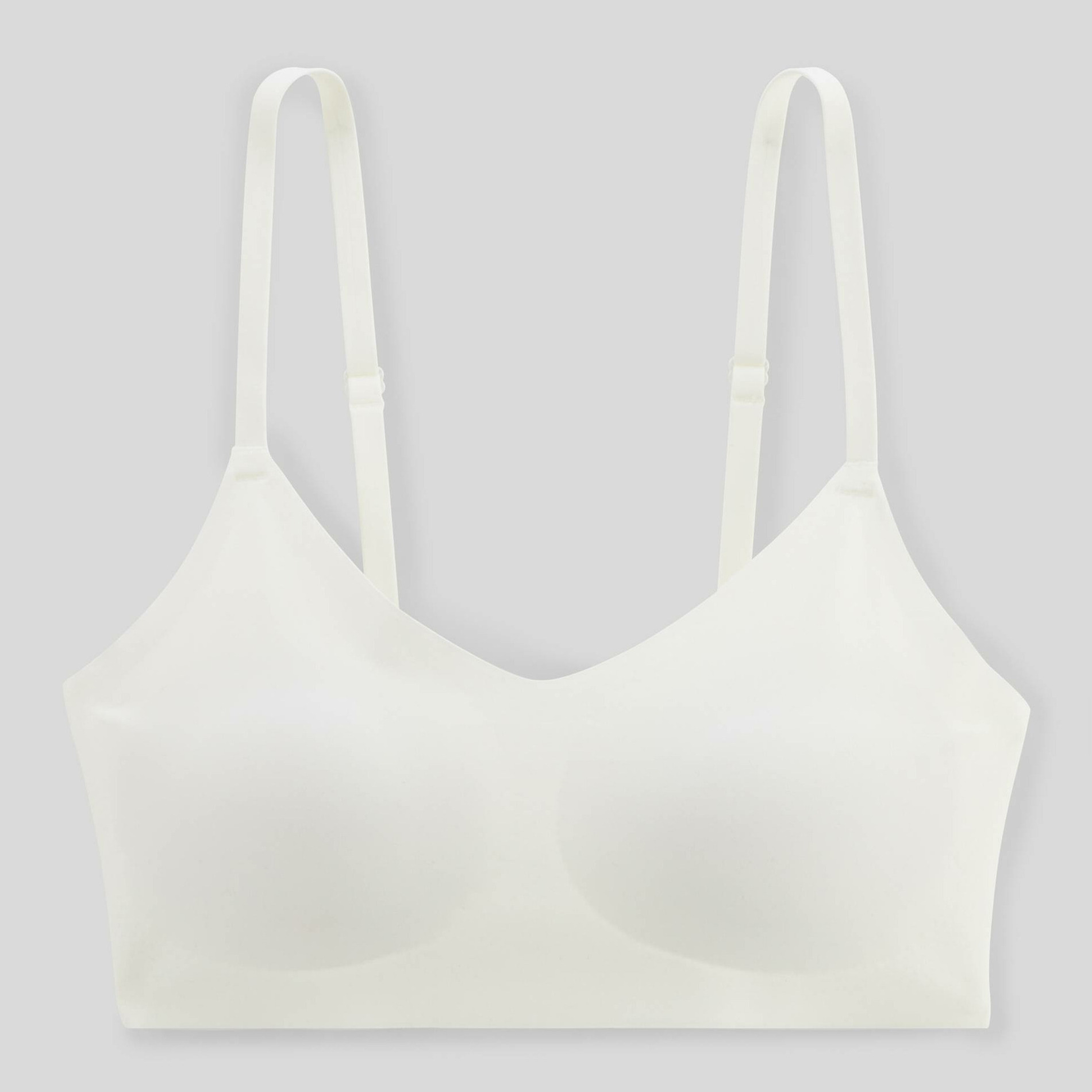 Brassière confort col rond en microfibre avec coques amovibles, MONOPRIX