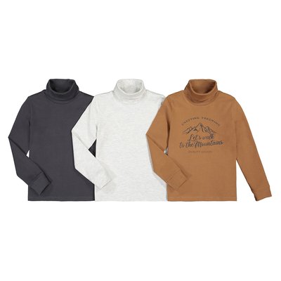 Pack of 3 Turtlenecks in Cotton LA REDOUTE COLLECTIONS