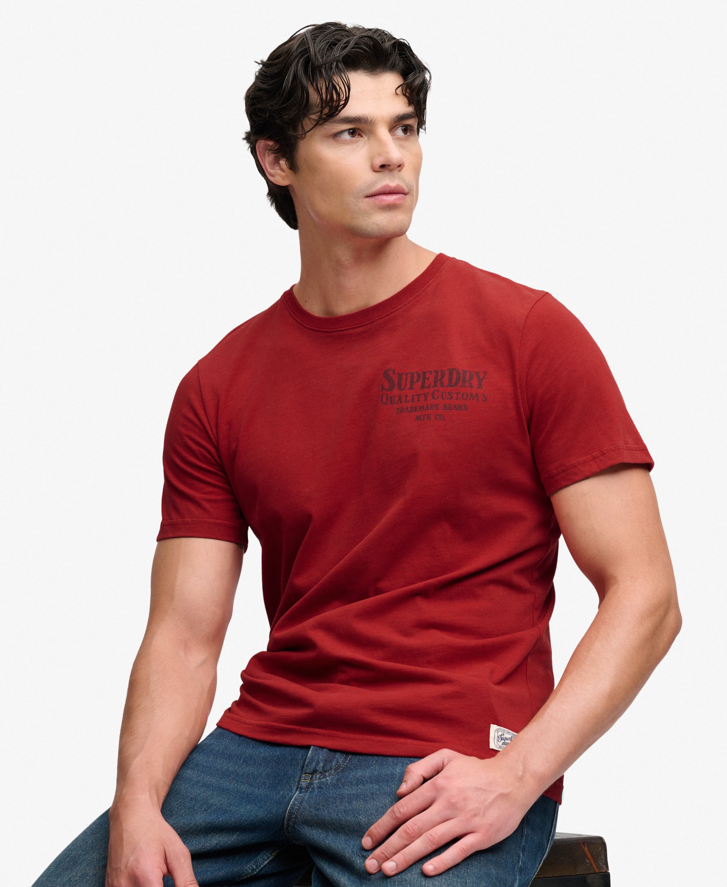 T-shirt Vintage Biker Coupe Décontractée, SUPERDRY