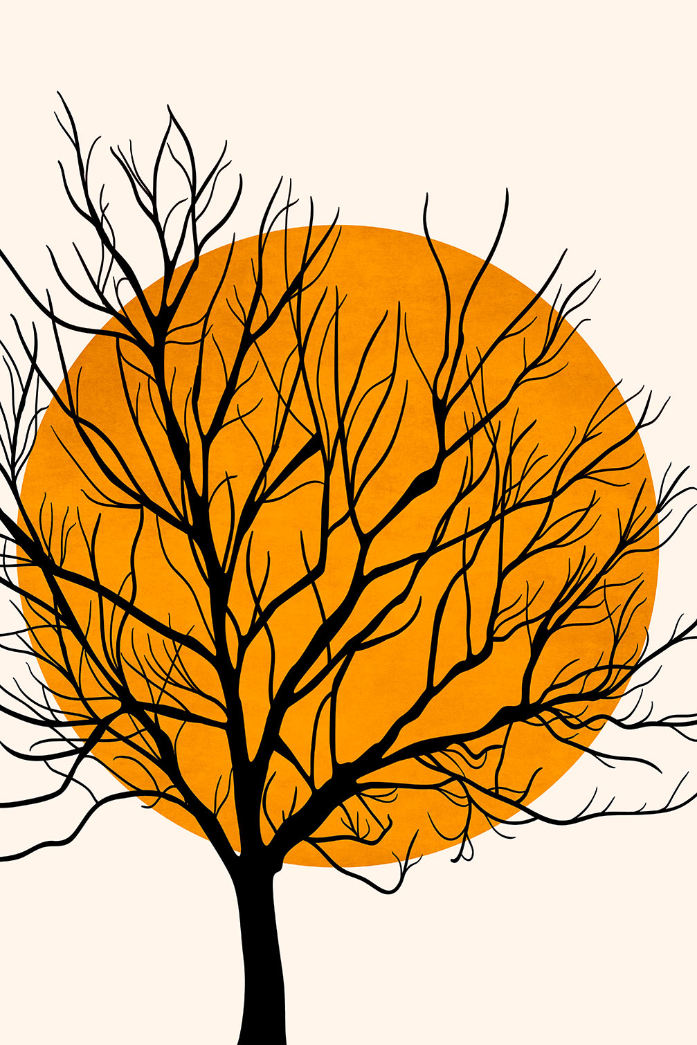 Tableau dessin soleil caché, HEXOA