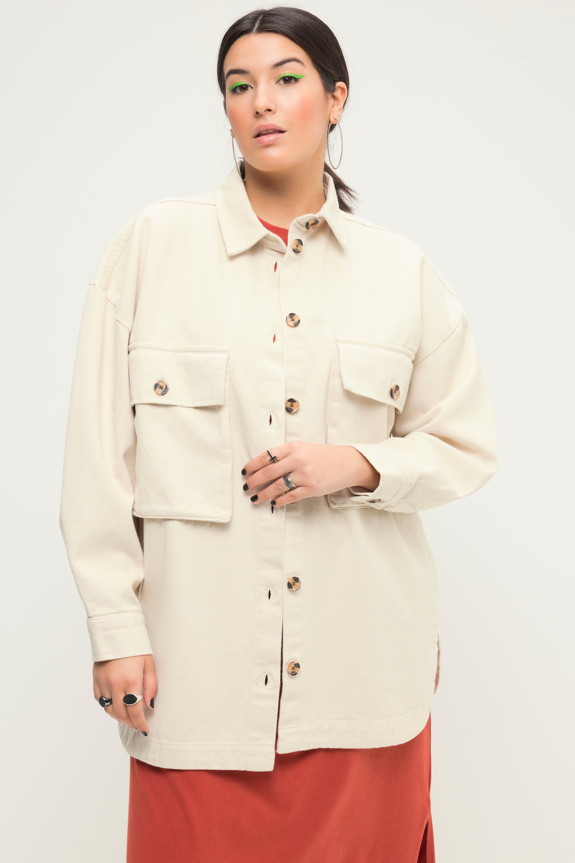 Veste oversized style chemisier avec col, STUDIO UNTOLD