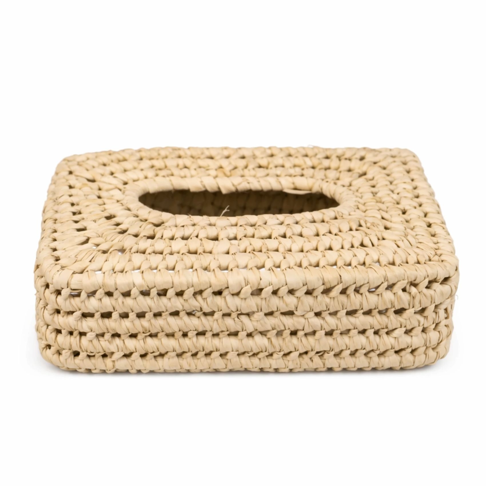 Boite à mouchoir feuilles de palmier ajourées - LOJI, HOME MAISON