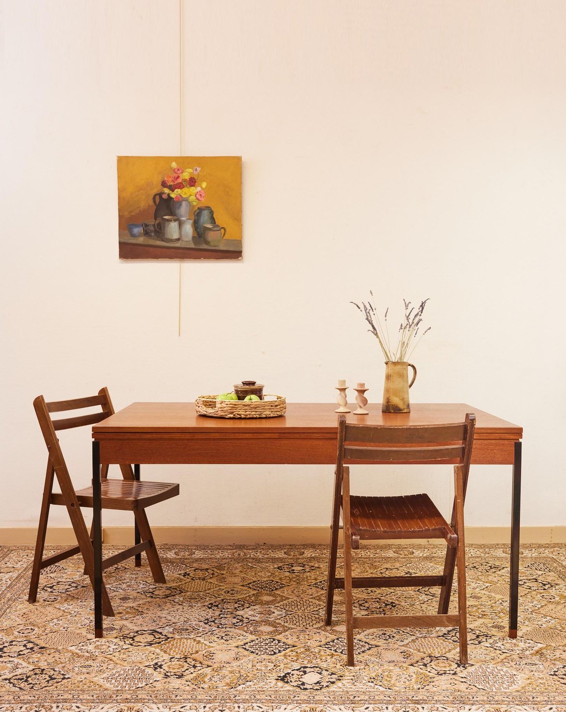 Table à manger vintage en bois Romy N°1508 - Bon état, DEBONGOUT