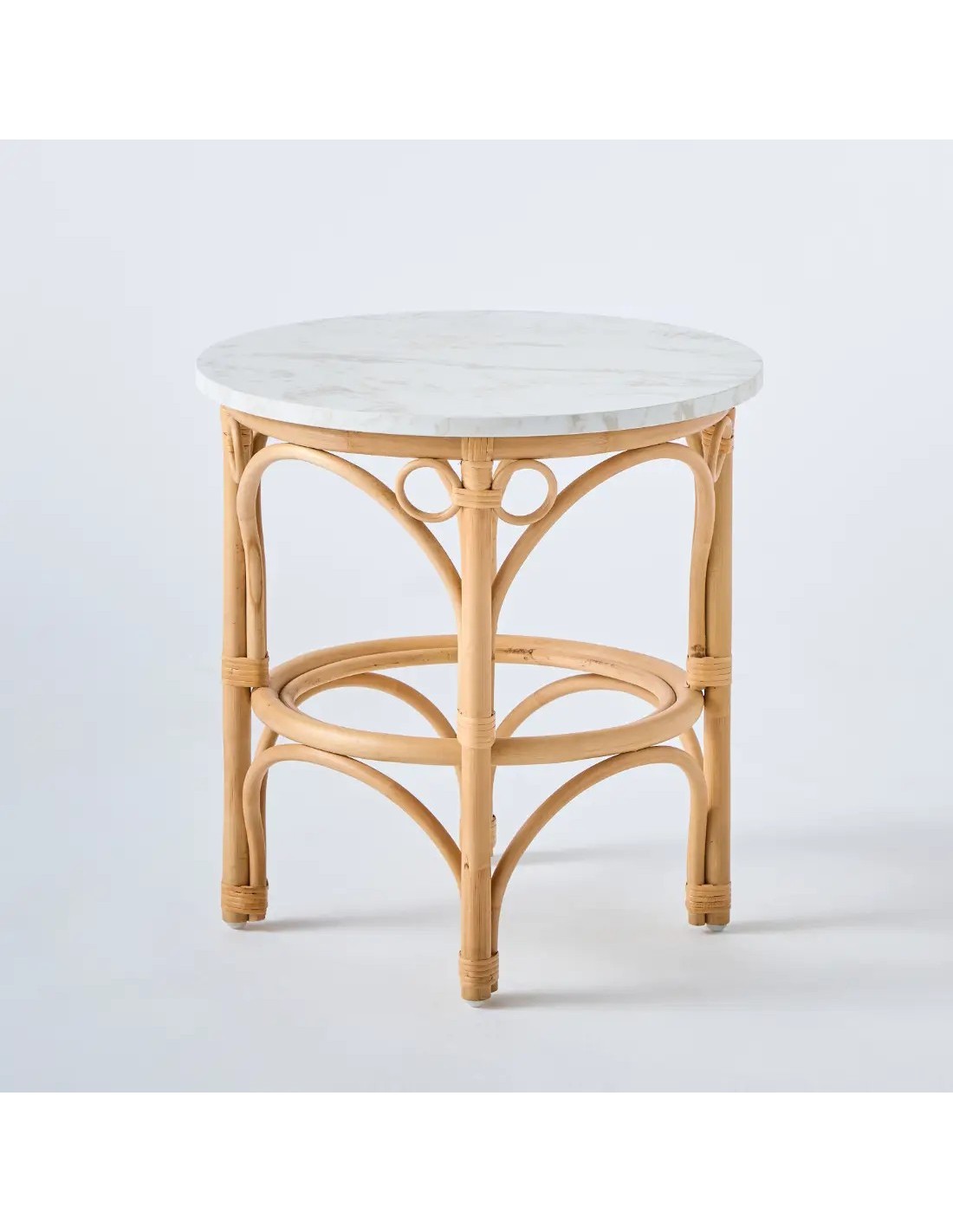 Table basse en rotin GINGKO plateau noir, KOK