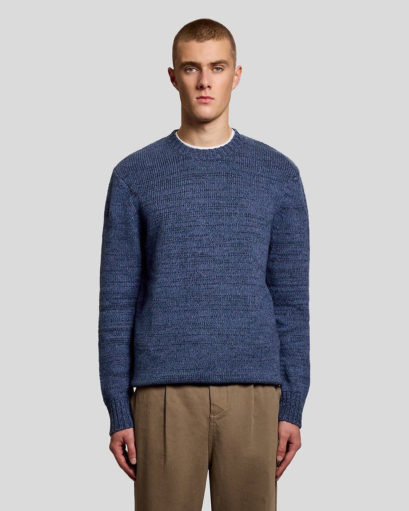 Pull en maille chiné col rond, LYLE & SCOTT