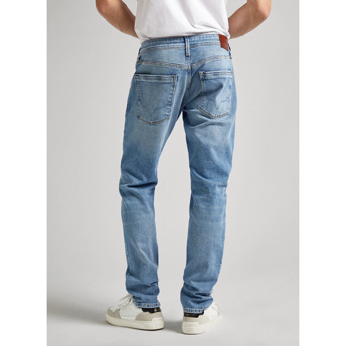 Mid rise tapered jeans, light denim, Pepe Jeans
