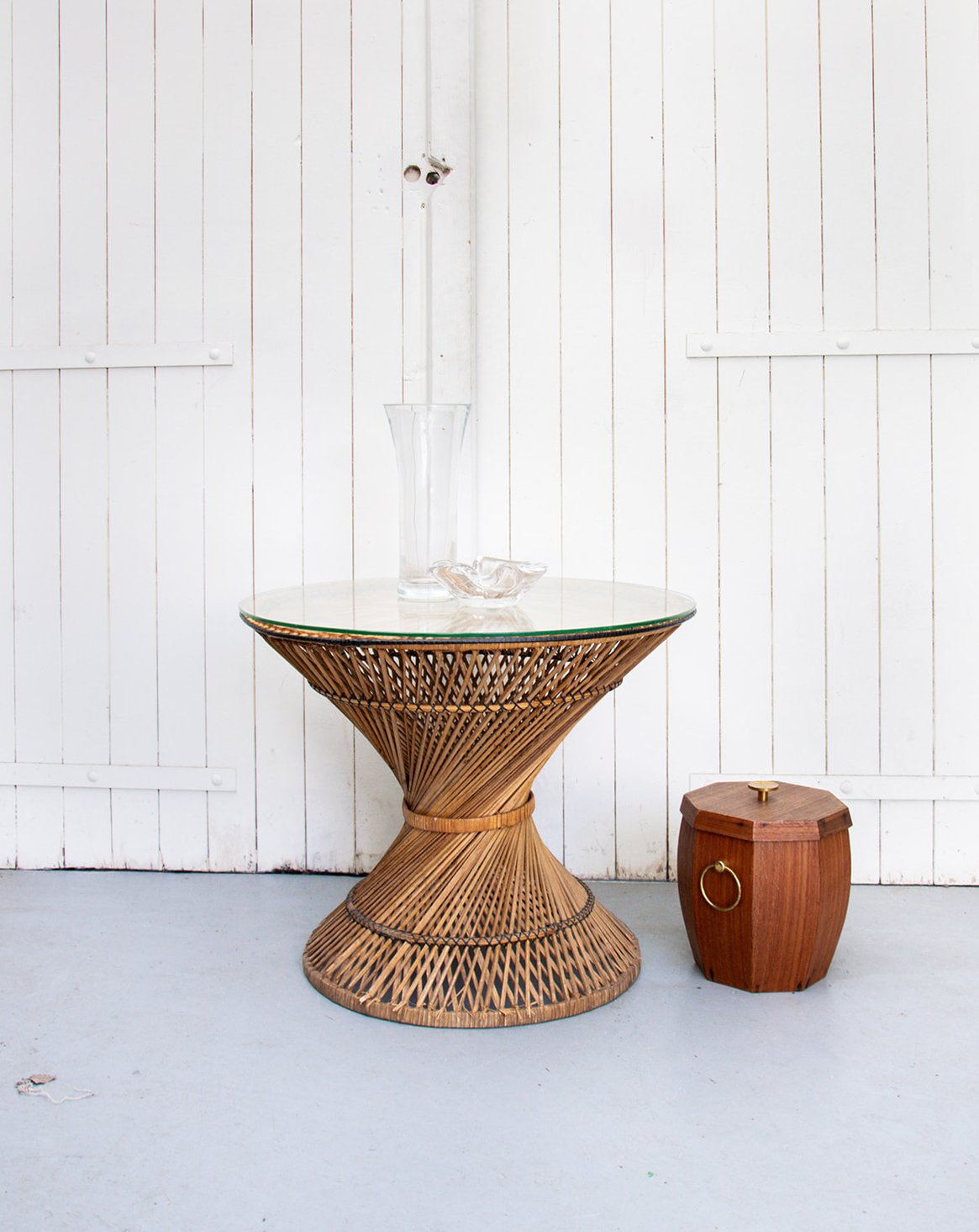Table basse en osier Léonie N°158 - Bon état, DEBONGOUT