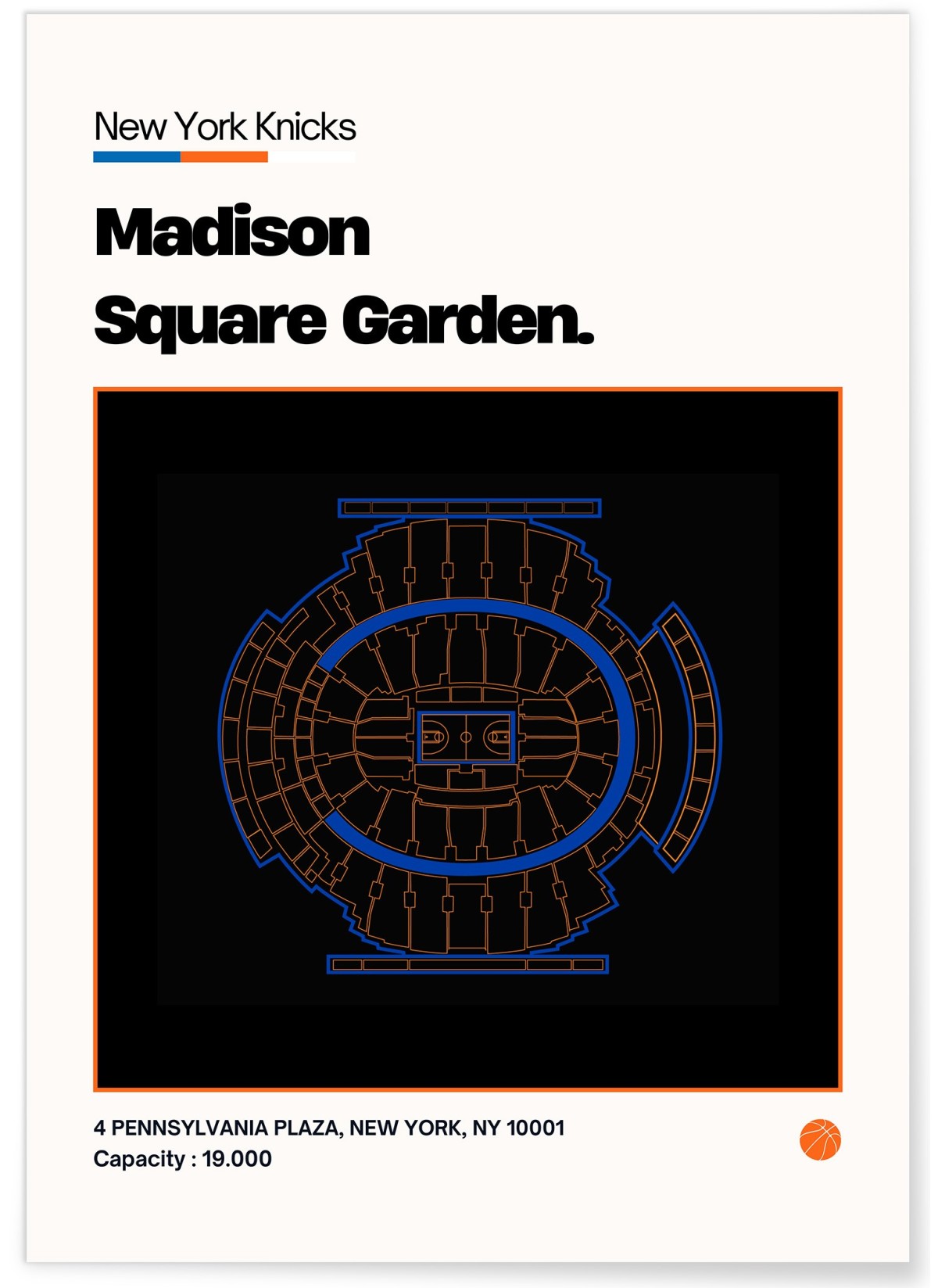 Affiche Madison Square Garden - New York Knicks, L'AFFICHERIE