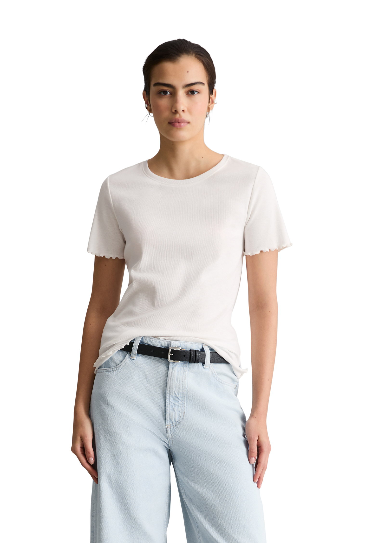 T-shirt slim en jersey stretch de coton bio, MARC O’POLO DENIM