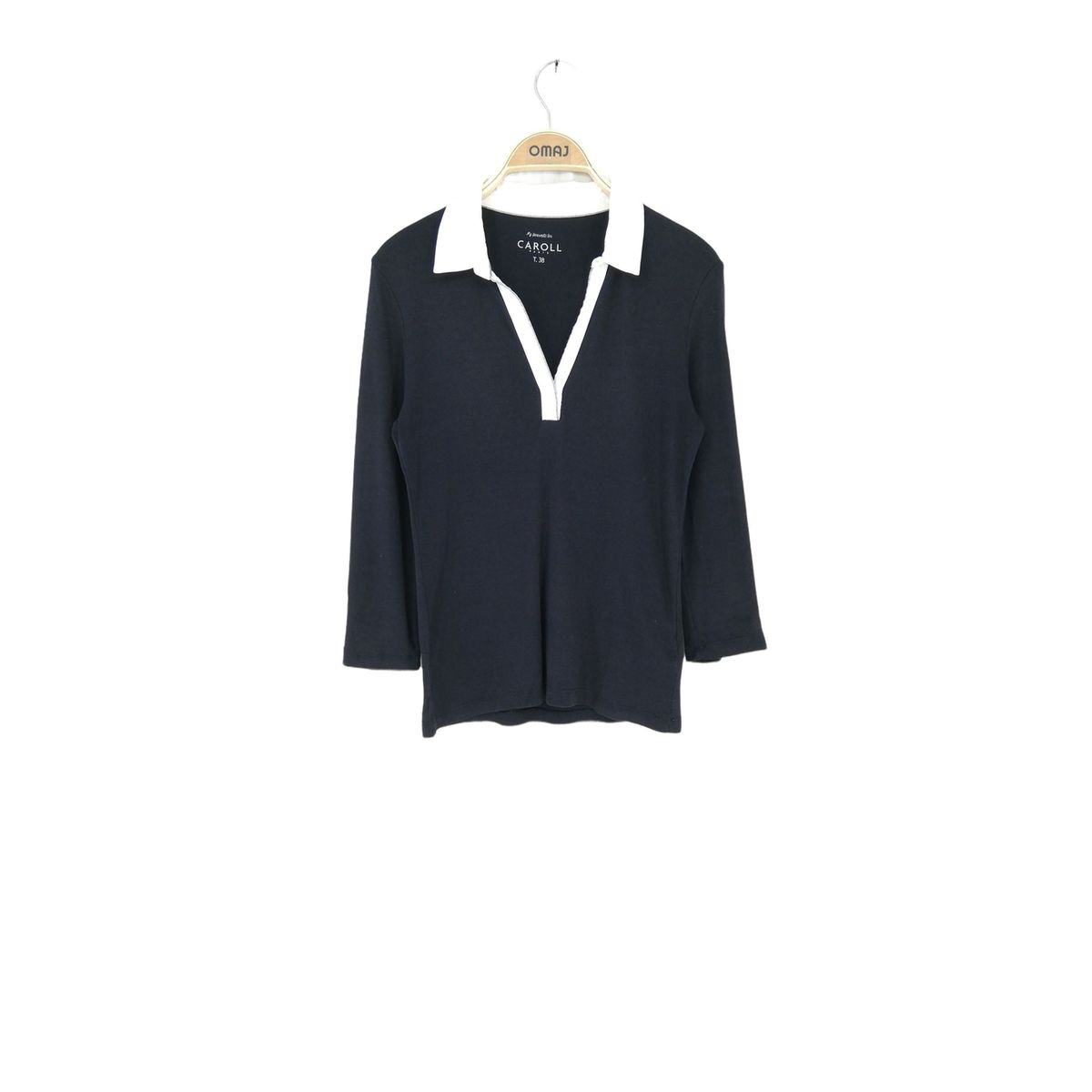 Top Caroll Bleu Taille 38 - 100% Coton, Occasion Très Bon état