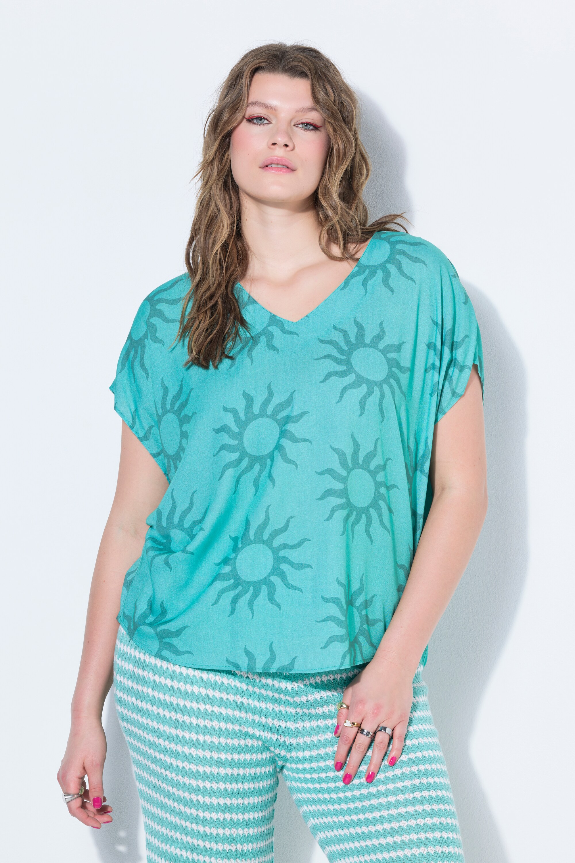 Blouse oversize, imprimé soleil, STUDIO UNTOLD