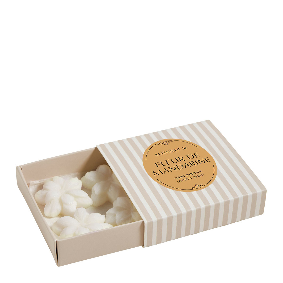 Coffret de 4 décors fondants en cire parfumée - FLEUR DE MANDARINE, MATHILDE M