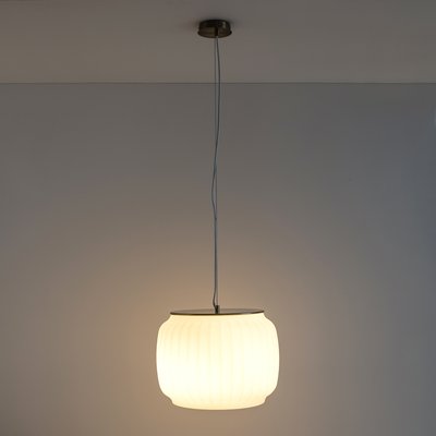 Brede hanglamp in opaline, Canelé AM.PM