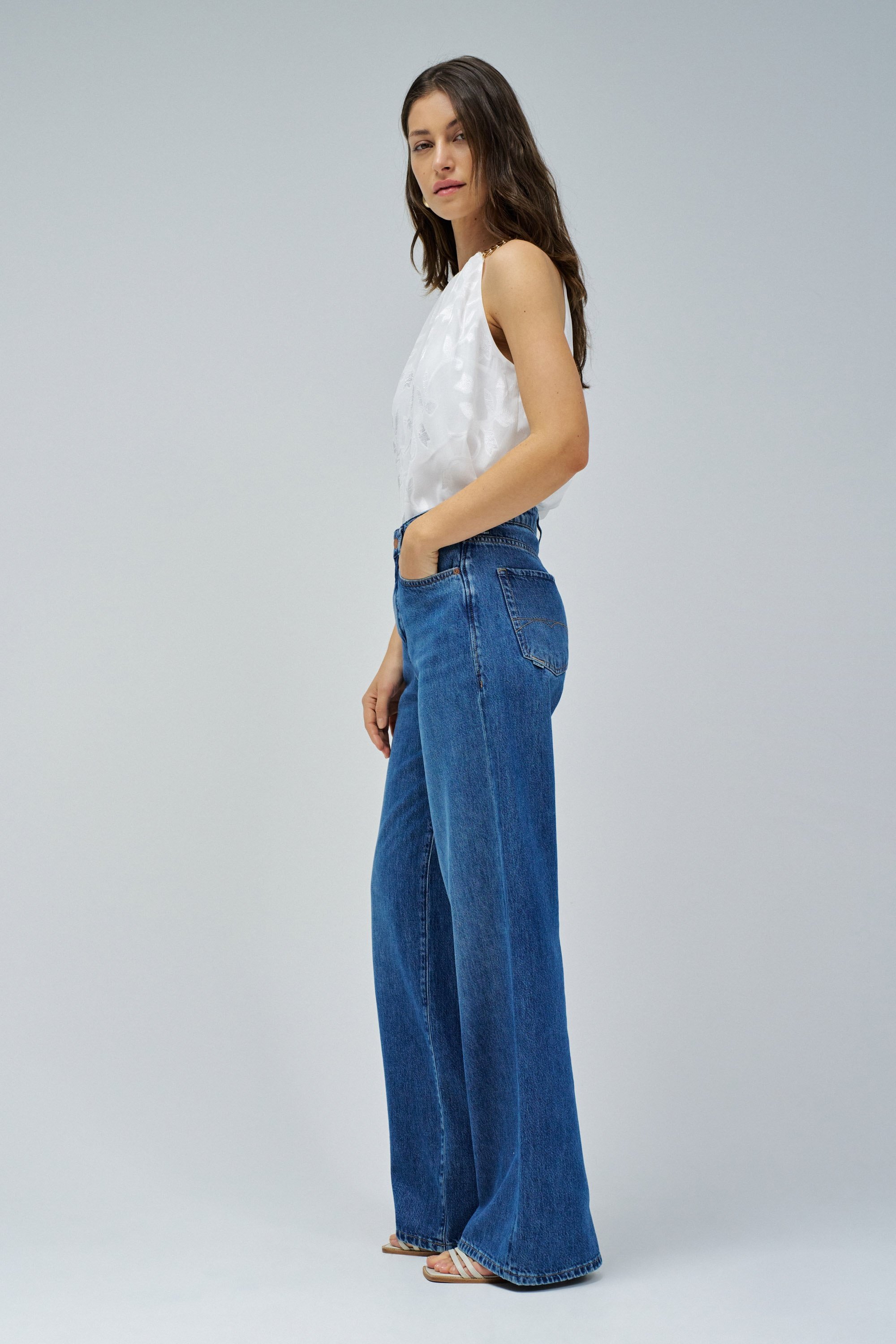 Jean Femme Salsa Skinny Push In Taille W26 L30 - 89% Coton - Bleu - Neuf Avec étiquettes