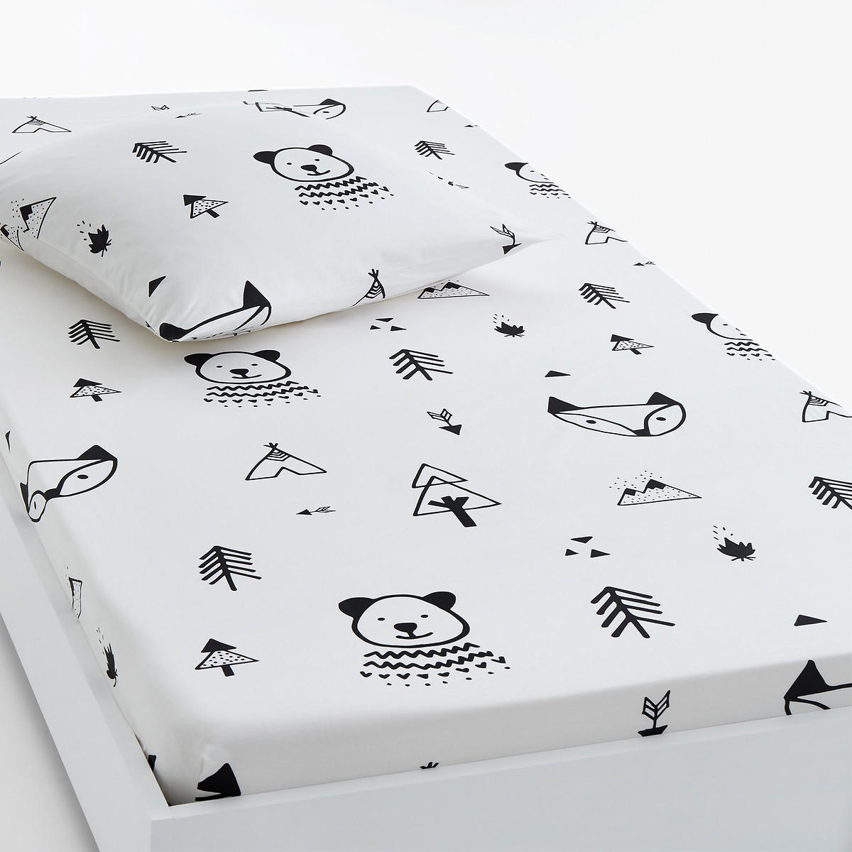 Forest Camp Animal 100% Cotton Fitted Sheet