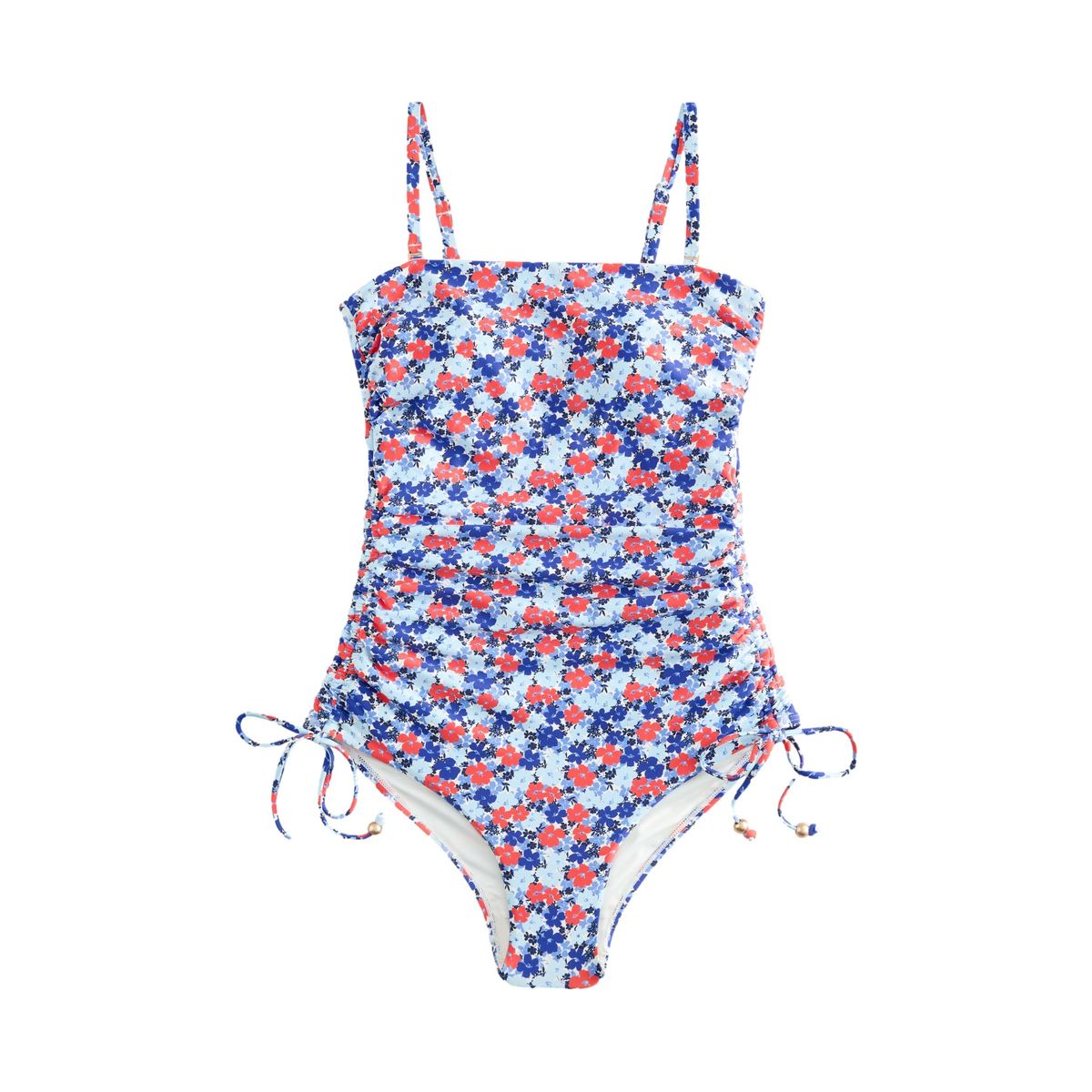 Maillot de bain bandeau gainant et ruché, NEXT