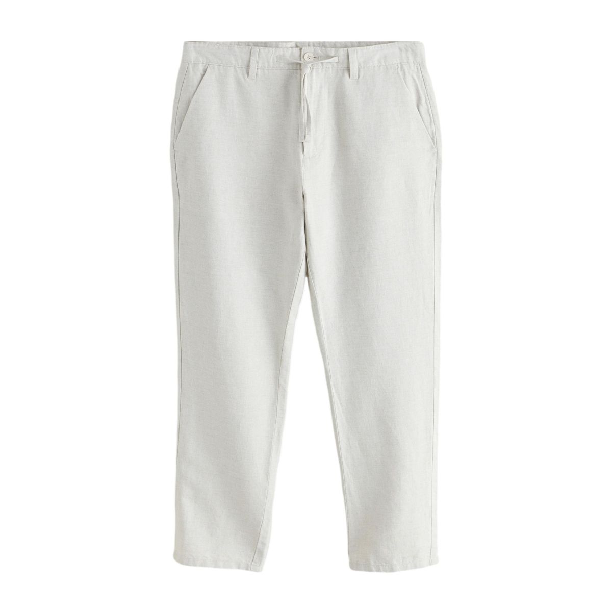 Pantalon chino en sergé de coton et lin, NEXT