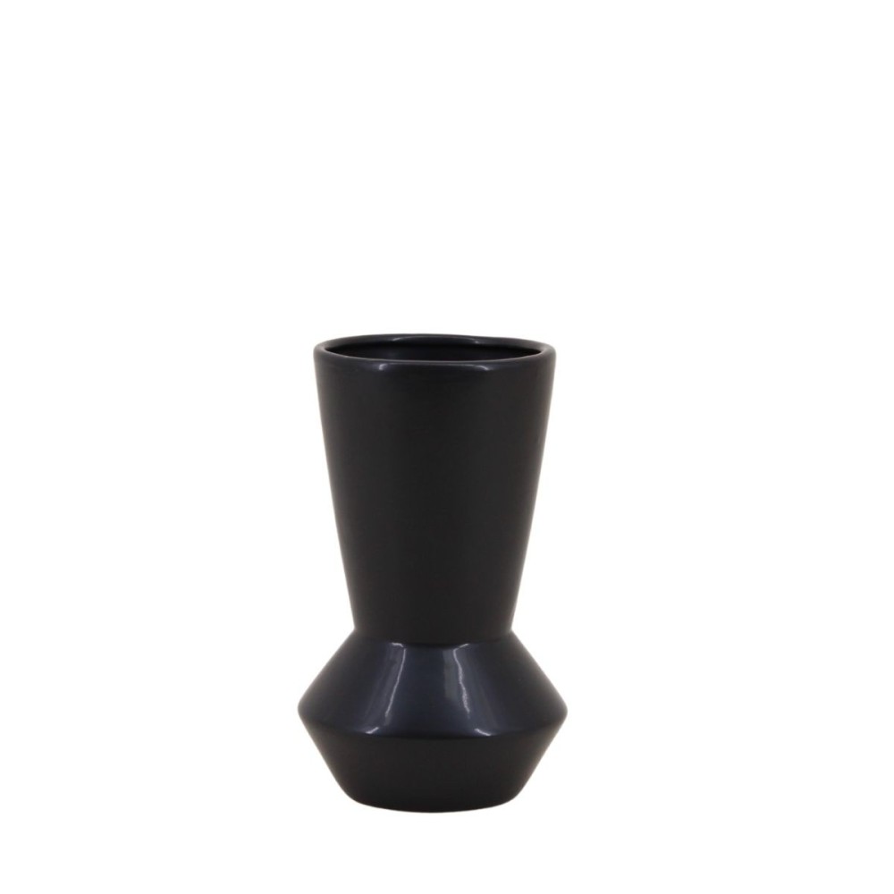 Vase en dolomite géométrique, H20cm, ORNAMI