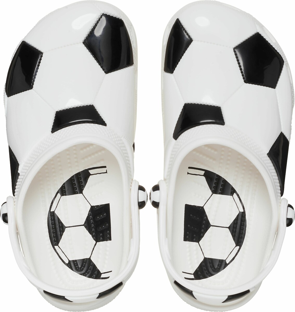 Clogs classic fussball weiss schwarz Crocs La Redoute