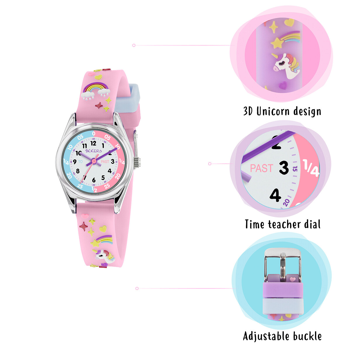Playzoom Kid's 2 Pink Unicorn Print Tpu Strap Smart Watch 41mm - Macy's |  Pink unicorn, Smart watch, Kids watches