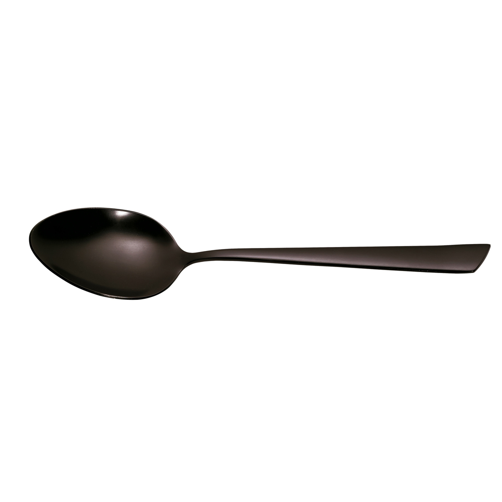 Cuillère de table monobloc Delta black inox (lot de 6), JEAN DUBOST