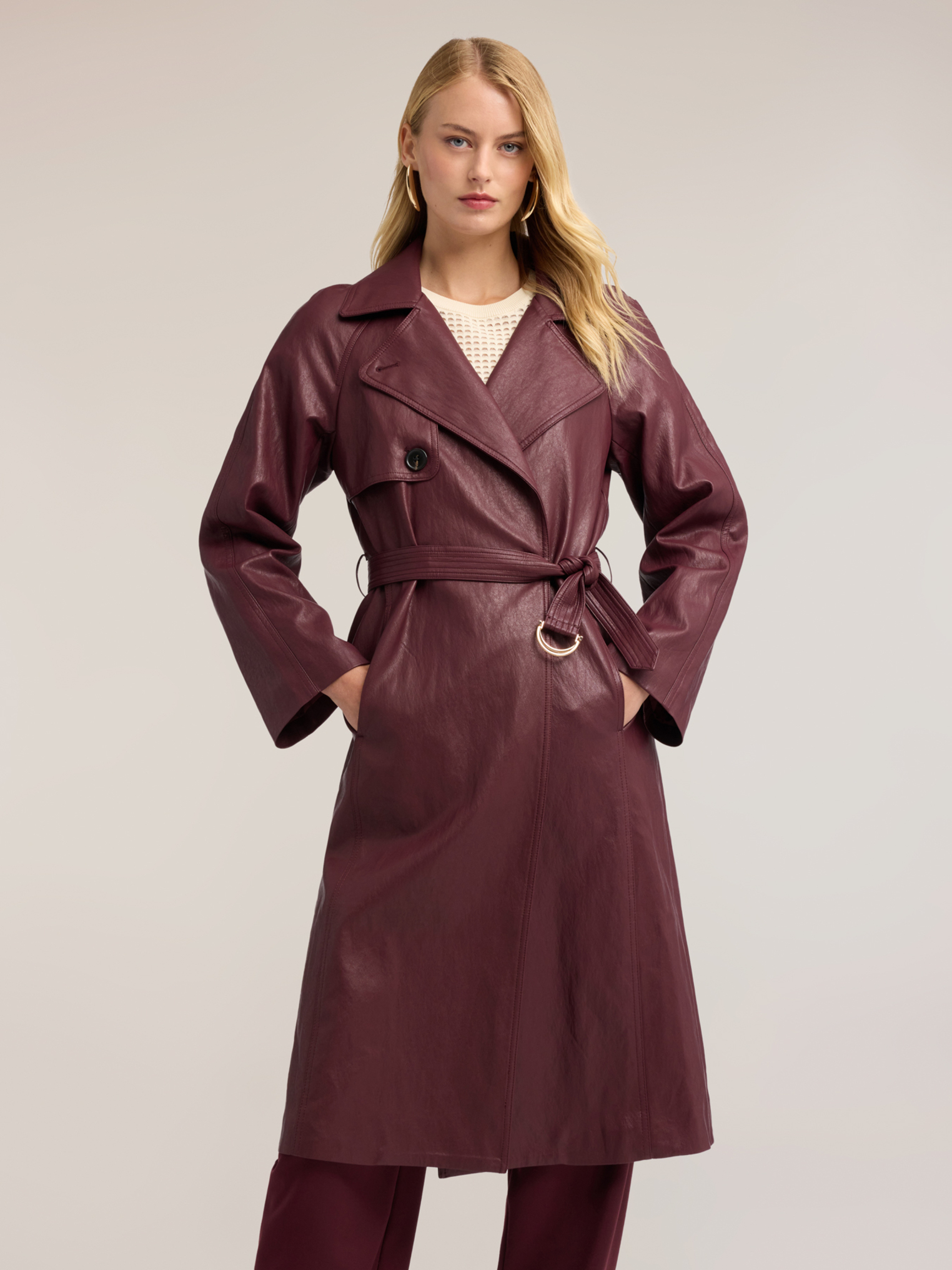 Trench ceinturé avec boucle, MOTIVI